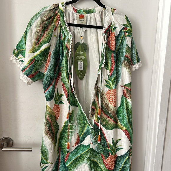 FARM Rio Forest Palm Linen Jumpsuit NWT - Picture 6 of 12